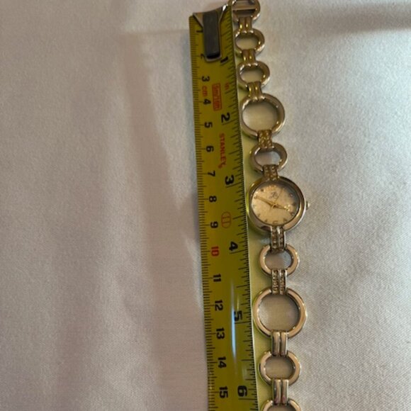 VINTAGE | Silver-Tone Bracelet Watch with Rhinestones-NEW Battery - Picture 8 of 12
